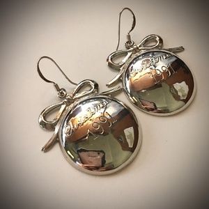 Sterling Silver -1991 Christmas Earrings